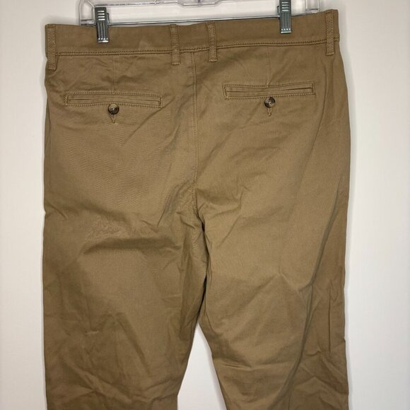 SONOMA NEW Slim Flexwear Flat Front Chino Mens 31 x 32 Tan Stretch - Picture 2 of 7